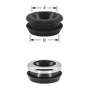 ASW Stedo WC connector 170000 Ø 48 mm, Pipe 28-32 mm, black