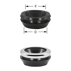 Raccord WC ASW Stedo 170048 Ø 55 mm, tube 28-32 mm, noir