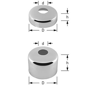 ASW Stedo tap rosette 351126 chrome-plated brass, 3/4&quot; x 25 mm