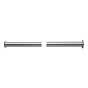 Kupferrohr 10x1000mm, 450105 mit Bördelrand 3/8" & 1/2", verchromt