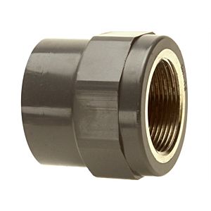 Bänninger Pvc-u Übergangs-Gewindemuffe 1R10084612 32 mm x 2000 , DN 25, avec F.T cylindrique