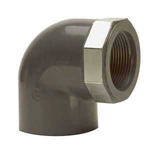 Bänninger PVC-U Winkel 90Grad 162M064312 20mmxIG 1/2, DN 15, mit zylindrischem IG