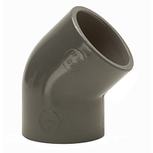 Bänninger PVC-U angle 1410114512 63 mm, DN 50, 45 degrés, manchon adhésif double face
