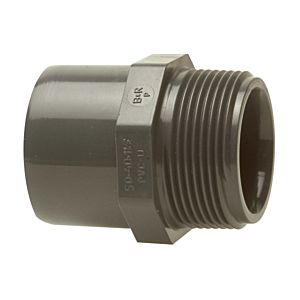 Bänninger Pvc-u Übergangs-Muffennippel 1610097712 40-32 mm x R 1 1/4, DN 32-25, mit kegligem AG