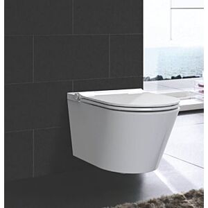 Système complet de douche et WC en céramique AqvaZone Aqva, blanc, sans bride