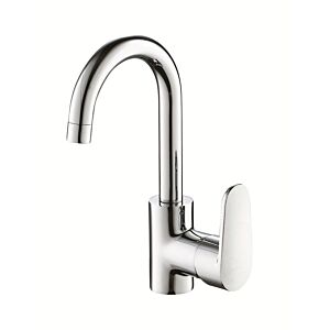 AqvaZone AqvaBasic I Waschtischarmatur 002757150 chrom, Hebel seitlich, mit Ablaufgarnitur