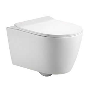 AqvaZone AqvaCeramica wall-hung, deep-flush toilet, white, 520 x 360 mm, 3 l/4.5 l, rimless