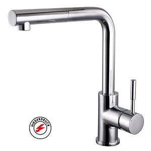 Robinet d&#39;évier de cuisine AqvaZone AqvaKitchen 082160750 chromé, basse pression, avec douchette