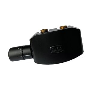 Bemm M-valve ZMTVDK15 straight-through, DN 15 x 50 mm, black velvet matte, with thermostat Testa
