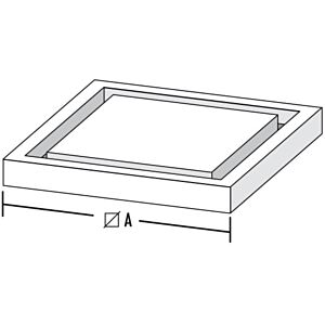 Bertrams Camino-fix lightweight shaft base plate 02FP22 dimensions 220/220 mm