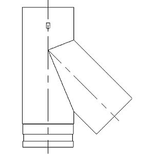 Raccord de cheminée Bertrams Ewr 21SA45-200 45 degrés, 200 x 0,6 mm