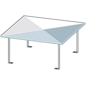 Toit Bertrams Camino-fix 02DE14 dimensions intérieures 140/140 mm, en acier inoxydable