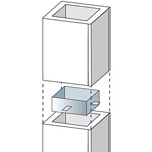 Bertrams Camino-fix Edelstahlverbinder 02EV27 Maße 270/270 mm