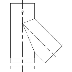 Raccord de cheminée Bertrams Ewr 21SA45-350 45 degrés, 350 x 1 mm