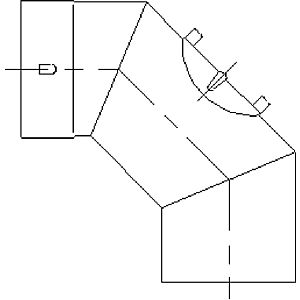 Bertrams Ewr-d Segmentbogen 21SB90-350 90°, Ø 350 mm, feststehend