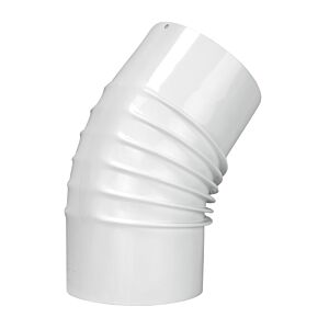 Bertrams ALU-Pu Bogen 04BG45-130 45°, Ø 130 mm, gerippt, ohne Kontrollverschluss