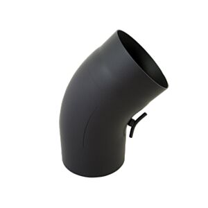 Bertrams bend 05BG45-150T 45°, Ø 150 x 2 mm, smooth, with door, black