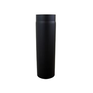 Bertrams Abgasrohr 05RL500-150T 500 mm, Ø 150 x 2 mm, zylindrisch, mit Tür, schwarz