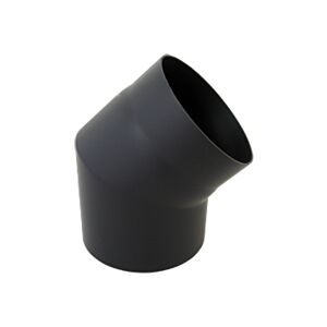 Arc Bertrams 05SB45-160 45°, en 2 parties, Ø 160 x 2 mm, fixe, sans porte, noir