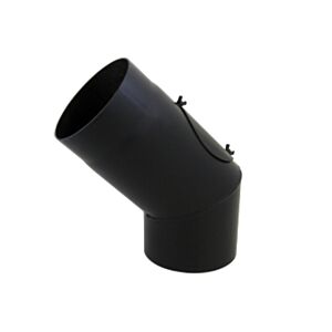 Bertrams Bogen 05SB45-130T 130 x 2 mm, 45Grad, 2-tlg., feststehend, mit Tür, schwarz