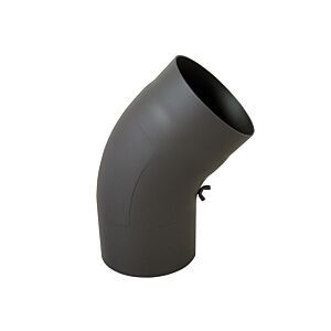 Arc Bertrams 07BG45-150T 45°, Ø 150 x 2 mm, lisse, avec porte, gris fonte