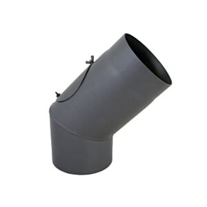 Bertrams Bogen 07SB45-120T 120 x 2 mm, 45 degrees, 2-part, fixed, with door, cast grey