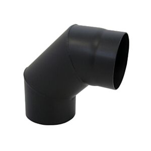 Bertrams ST-Pu segment bend 08SB90-130L 90°, 130 mm, welded, powder-coated, black