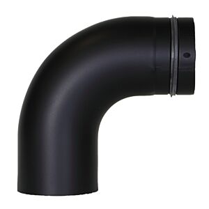 Bertrams Pelletino Bogen 10BG90-100S 100 x 0,6 mm, schwarz, 90°, ohne Reinigungsöffnung, glatt