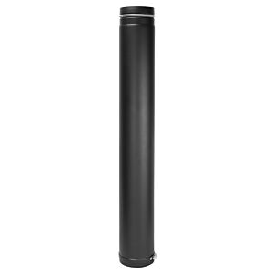 Bertrams Pelletino Rohr 10RLV750-80M 750 mm, verstellbar, 80 x 0,6 mm, mattschwarz
