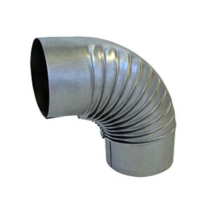 Bertrams Fal Bogen 13BG90-120 90°, Ø 120 x 0,6 mm, gerippt, ohne Kontrollverschluss