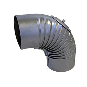Bertrams Fal Bogen 13BG90-160KV 90°, Ø 160 x 0,6 mm, gerippt, mit Kontrollverschluss