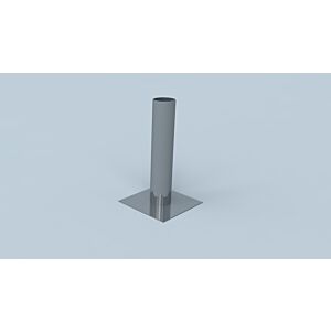 Rallonge de tête de cheminée Bertrams Ewr 21KV500-150-1 Ø 150 mm, simple paroi, 490 mm, sans extrémité d&#39;insertion, acier inoxydable V4A