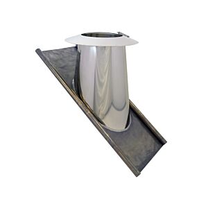 Bertrams Dw roof sealing 22DE45VA500 30°-45°, Ø 500 mm, VA/lead flange, with rain collar