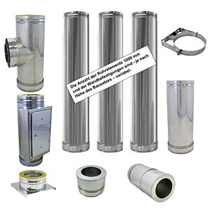 Bertrams Dw prefabricated chimney 22KP2-180 Ø 180, 5.7 m, complete package