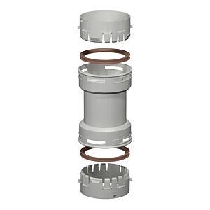 Bertrams Polyline EW flexible coupling 40FK60 DN 60, for connecting flexible pipes