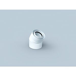 Bertrams Polyline LAS Bogen 41BG45-A80 Winkel 45°, DN 80/125, außen, weiß