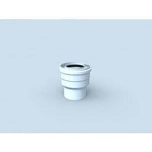 Bertrams Polyline EW extension piece 41ES60-80 DN 60/100 to DN 80/125, PP, white