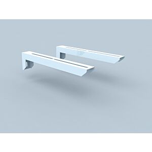 Bertrams Polyline LAS Wandkonsole 41K50-80 DN 80/125, Wandabstand bis 50 mm, weiß