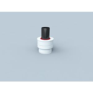 Bertrams Polyline LAS élément de sortie 41MEL-A80 DN 80/125, avec alimentation en air extérieur, blanc