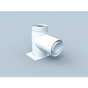 Bertrams Polyline LAS T-Stück 41TSK87-A60 87°, außen, weiß, DN 60/100