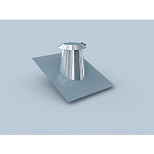 Bertrams Polyline LAS roof sealing flange 42DE45VA80 for roof slopes of 30-45°, DN 80/125, stainless steel