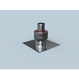 Bertrams Polyline LAS Mündungsabschluss 42MA80VA DN 80/125, mit Hinterlüftung, für Schachtmontage, Edelstahl