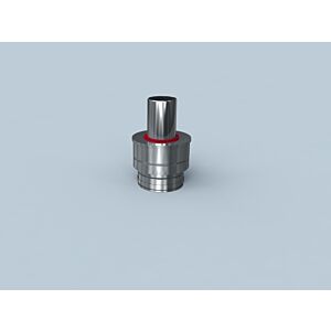 Bertrams Polyline LAS élément de sortie 42MEL-A60 DN 60/100, avec alimentation en air extérieur, acier inoxydable