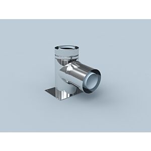 Bertrams Polyline LAS T-Stück 42TSK87-A80 87°, außen, Edelstahl, DN 80/125