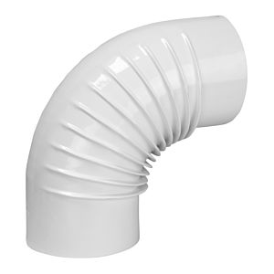 Bertrams ALU-Pu Bogen 04BG90-130 90°, Ø 130 mm, gerippt, ohne Kontrollverschluss