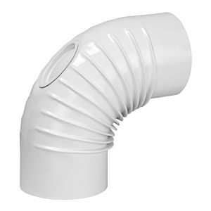 Bertrams ALU-Pu Bogen 04BG90-110KV 90°, Ø 110 mm, gerippt, mit Kontrollverschluss