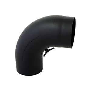 Bertrams bend 05BG90-150T 90°, Ø 150 x 2 mm, smooth, with door, black