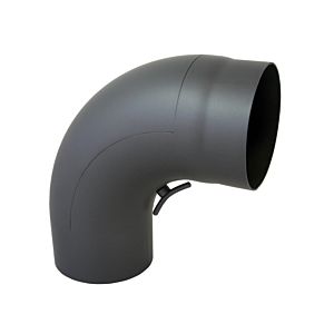 Arc Bertrams 07BG90-150T 90°, Ø 150 x 2 mm, lisse, avec porte, gris fonte