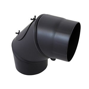 Bertrams ST-Pu Segmentbogen 08SBV-RV-150L Ø 150 mm, 3-tlg, frei verstellbar 0-90°, pulverbeschichtet, schwarz