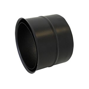 Revêtement mural Bertrams ST-Pu 08WFD150 Ø 150 mm, double, 0,8 mm, revêtement par poudre, noir